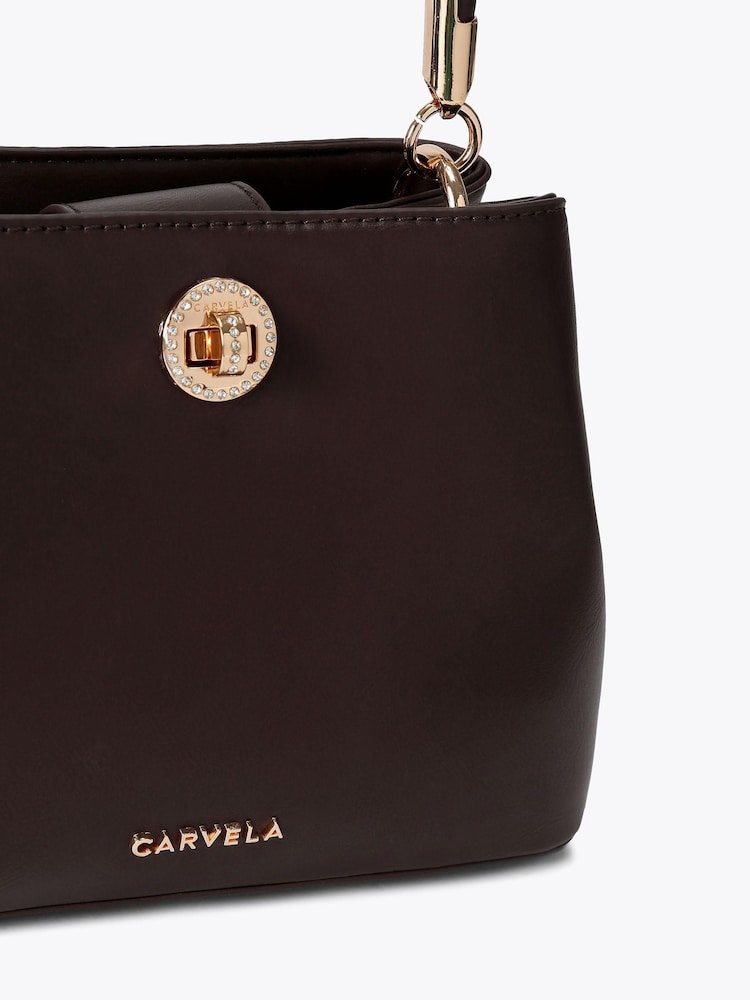 Carvela Brown Jackpot Top Handle Bag - Image 4 of 4 Carvela Brown Jackpot Top Handle Bag - Image 4 of 4