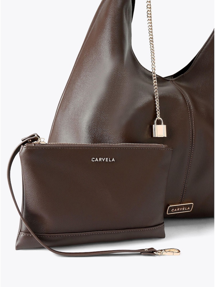 Carvela Brown Cassia Hobo Bag - Image 4 of 4