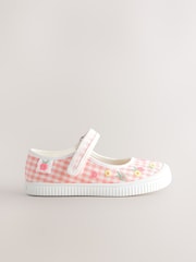 Pink Gingham Touch Fastening Mary Janes Shoes - Image 2 of 5