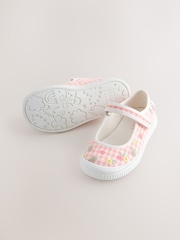 Pink Gingham Touch Fastening Mary Janes Shoes - Image 5 of 5