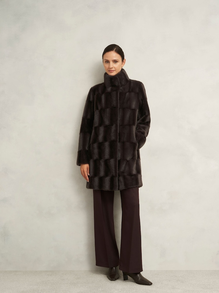 Hobbs Brown Rosanne Coat - Image 1 of 4 Hobbs Brown Rosanne Coat - Image 1 of 4