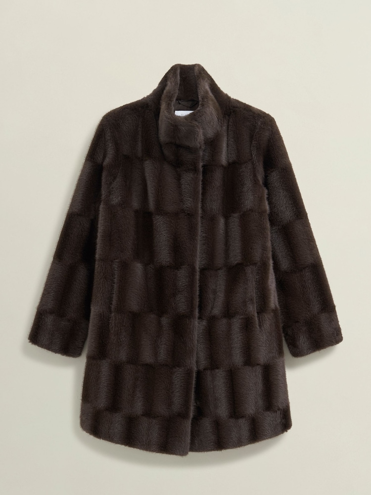 Hobbs Brown Rosanne Coat - Image 4 of 4 Hobbs Brown Rosanne Coat - Image 4 of 4