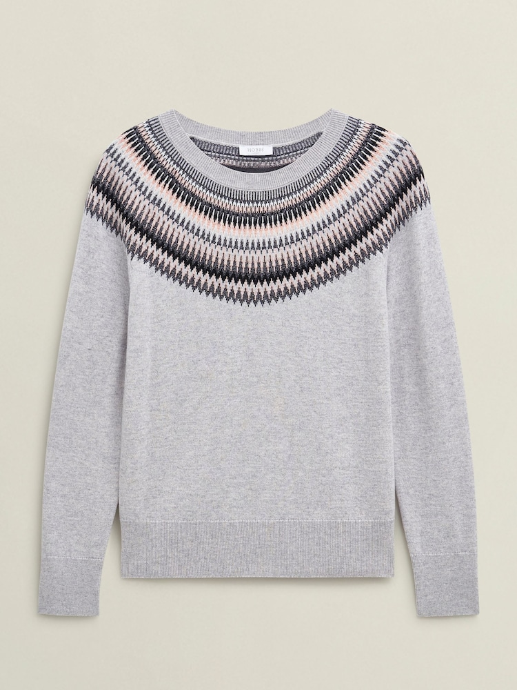 Hobbs Grey Greta Sparkle Jumper - Image 4 of 4 Hobbs Grey Greta Sparkle Jumper - Image 4 of 4