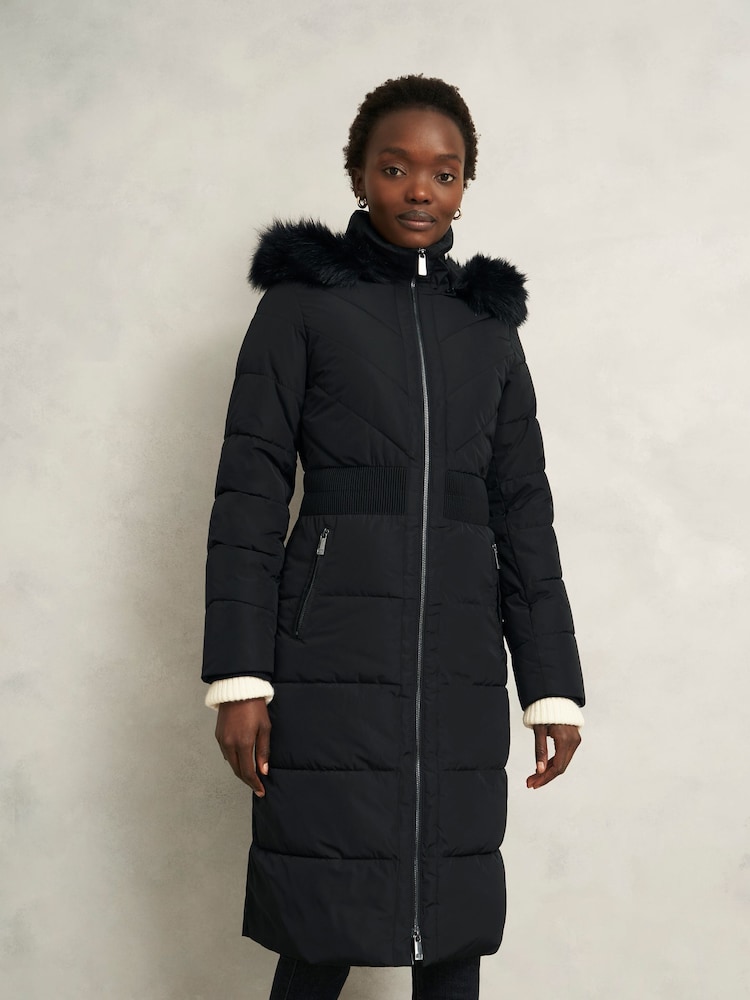 Hobbs Black Amalie Puffer - Image 1 of 4 Hobbs Black Amalie Puffer - Image 1 of 4