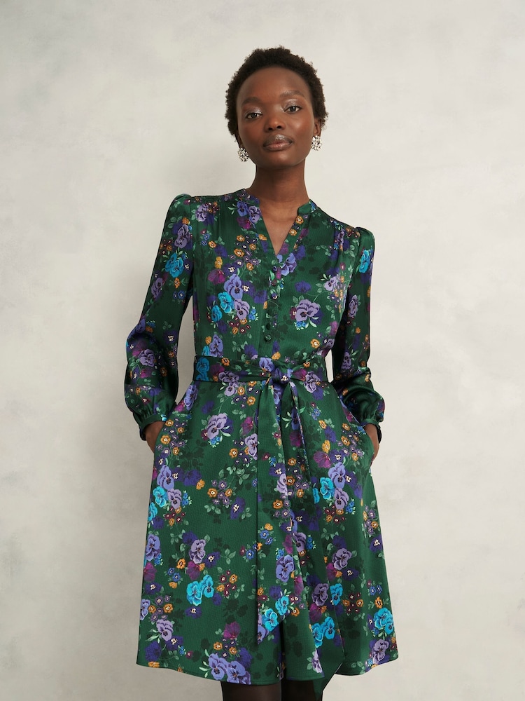 Hobbs Green Fatima Dress - Image 1 of 4