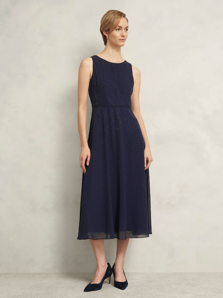 Hobbs Blue Kiki Dress - Image 1 of 4 Hobbs Blue Kiki Dress - Image 1 of 4