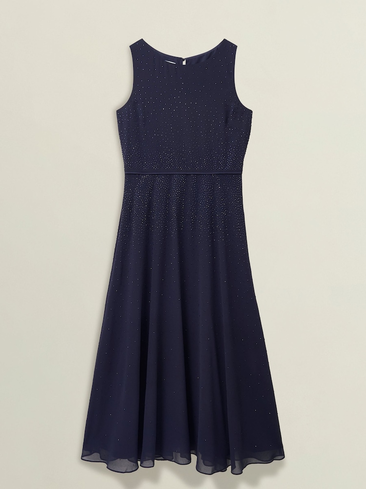 Hobbs Blue Kiki Dress - Image 4 of 4 Hobbs Blue Kiki Dress - Image 4 of 4
