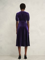 Hobbs Purple Dormer Velvet Dress - Image 2 of 4