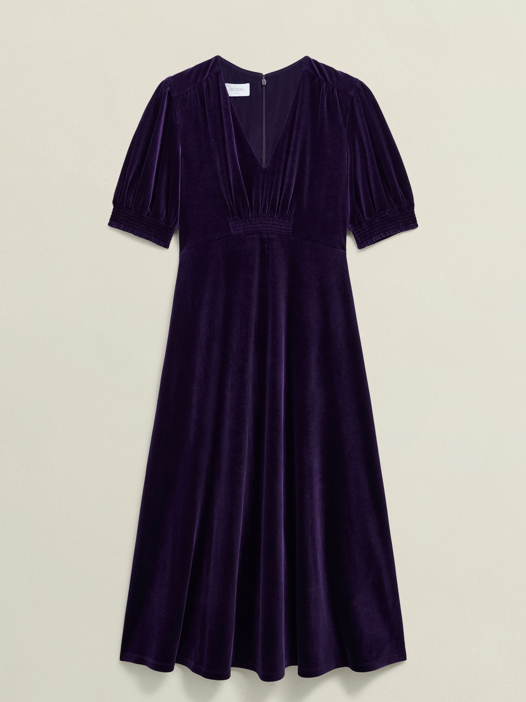 Buy Hobbs Purple Dormer Velvet Dress from Next USA