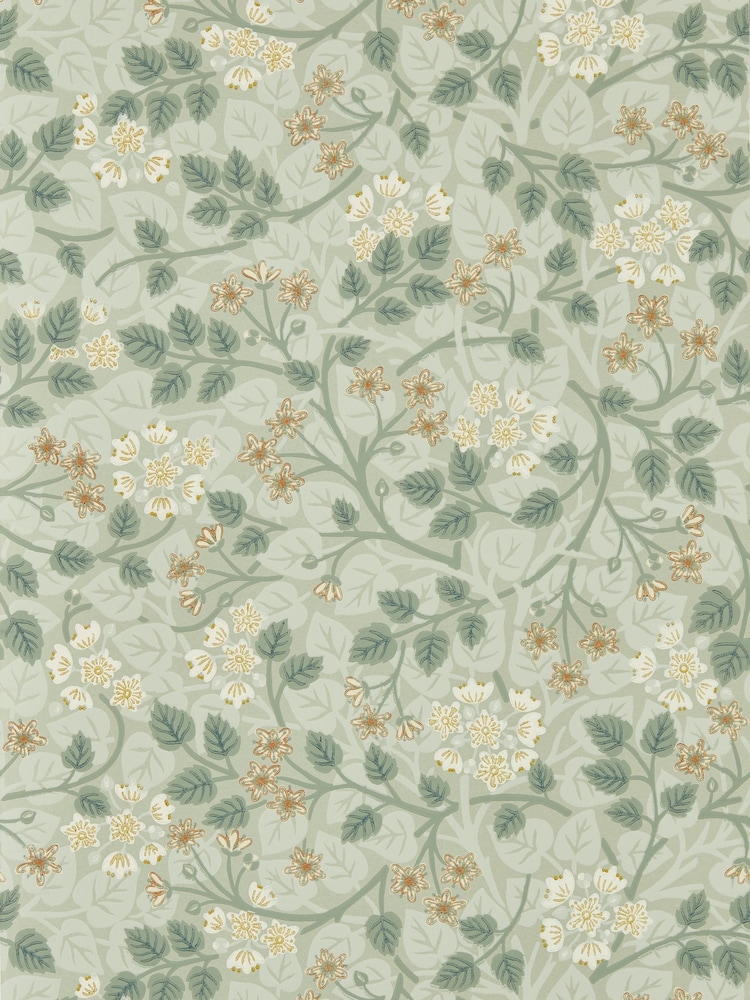 Sanderson Nymph Highgrove Wallpaper 10M Silver Lime - Image 1 of 1 Sanderson Nymph Highgrove Wallpaper 10M Silver Lime - Image 1 of 1