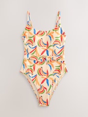 Never Fully Dressed Cream Banana Tummy Control Hardware Scoop Swimsuit - Image 1 of 4