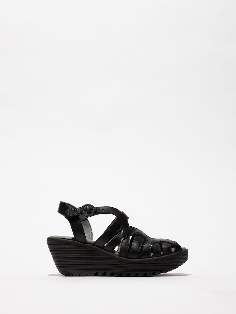 Fly London Black Lemy 397Fly Sandals - Image 1 of 4