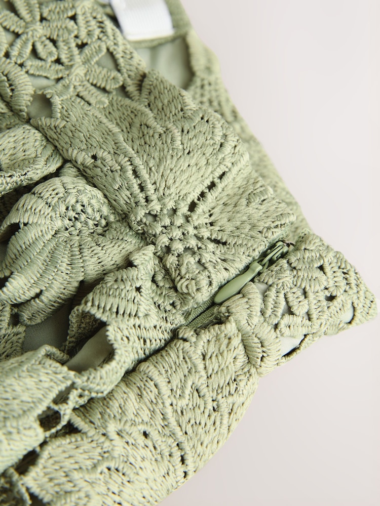 Sage Green N. Premium Occasion Floral Lace Midi Skirt - Image 2 of 3