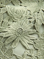 Sage Green N. Premium Occasion Floral Lace Midi Skirt - Image 3 of 3