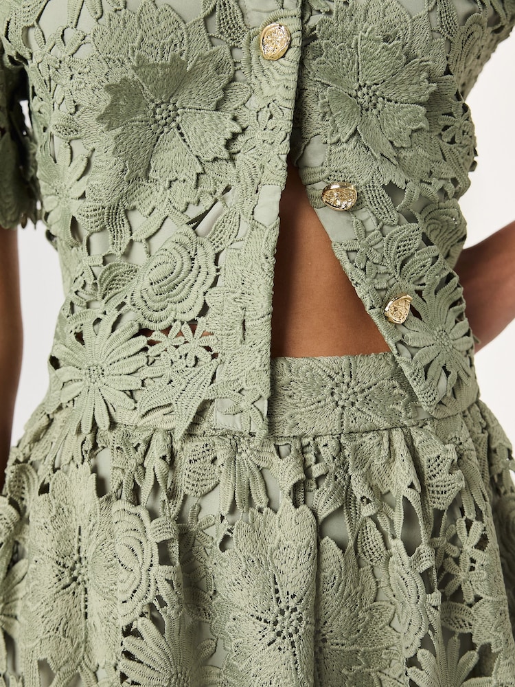 Buy Sage Green N. Premium Occasion Floral Lace Midi Skirt from Next USA Buy Sage Green N. Premium Occasion Floral Lace Midi Skirt from Next USA