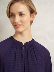 Hobbs Purple Lori Dress - Image 3 of 5