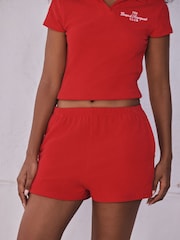 Rot - Frottee-Shorts - Bild 2 von 7