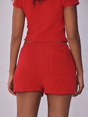 Rot - Frottee-Shorts - Bild 3 von 7