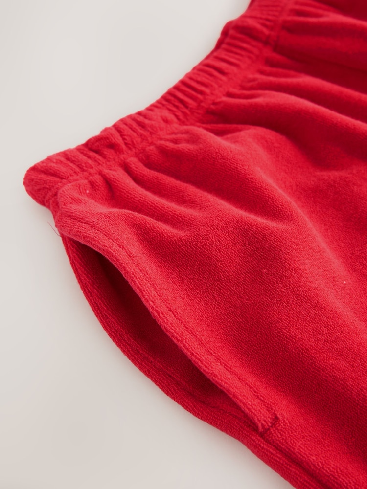 Rot - Frottee-Shorts - Bild 7 von 7