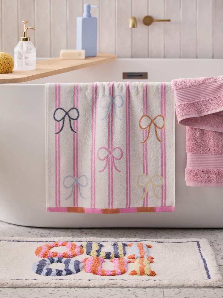 Multi Multi Stripe Bow Towel - Image 2 of 3