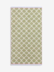 Green Geo Tile Towel - Image 2 of 5