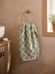 Green Geo Tile Towel - Image 3 of 5