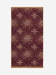 Brown Plum Metallic Star Towel - Image 3 of 3