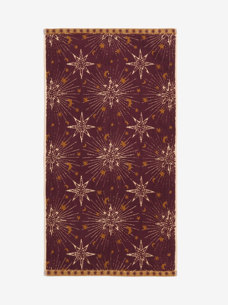 Brown Plum Metallic Star Towel - Image 3 of 3