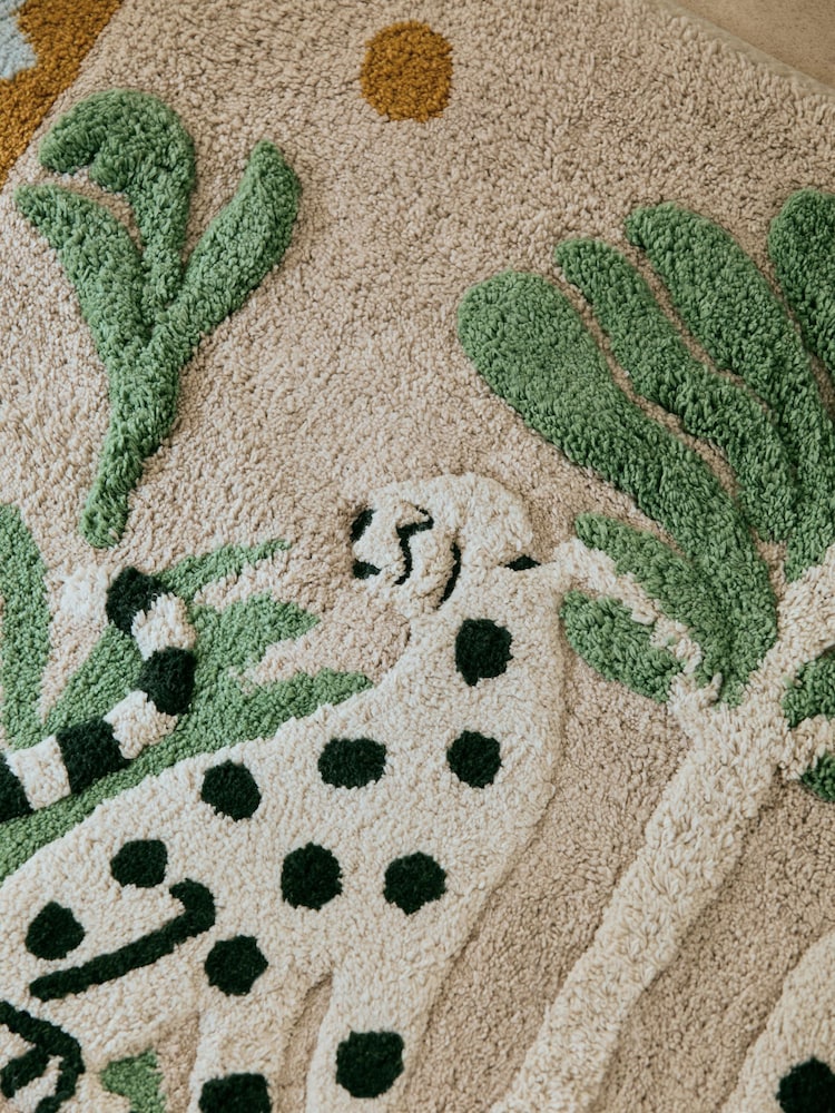 Multi Safari Tufted Cotton Bathmat - Image 2 of 3