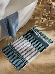Blue Blue Stripe Bath Mat - Image 1 of 2