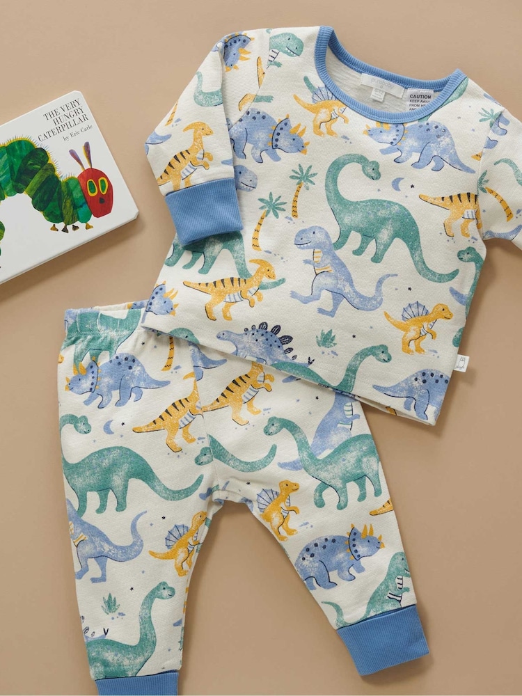 Purebaby Blue Long Sleeve Textured Pyjamas Set - Image 5 of 5 Purebaby Blue Long Sleeve Textured Pyjamas Set - Image 5 of 5