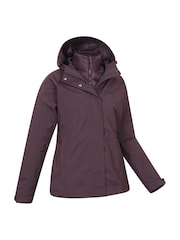 Mountain Warehouse Purple Alaskan Womens 3-in-1 Waterproof Jacket - Image 2 of 7