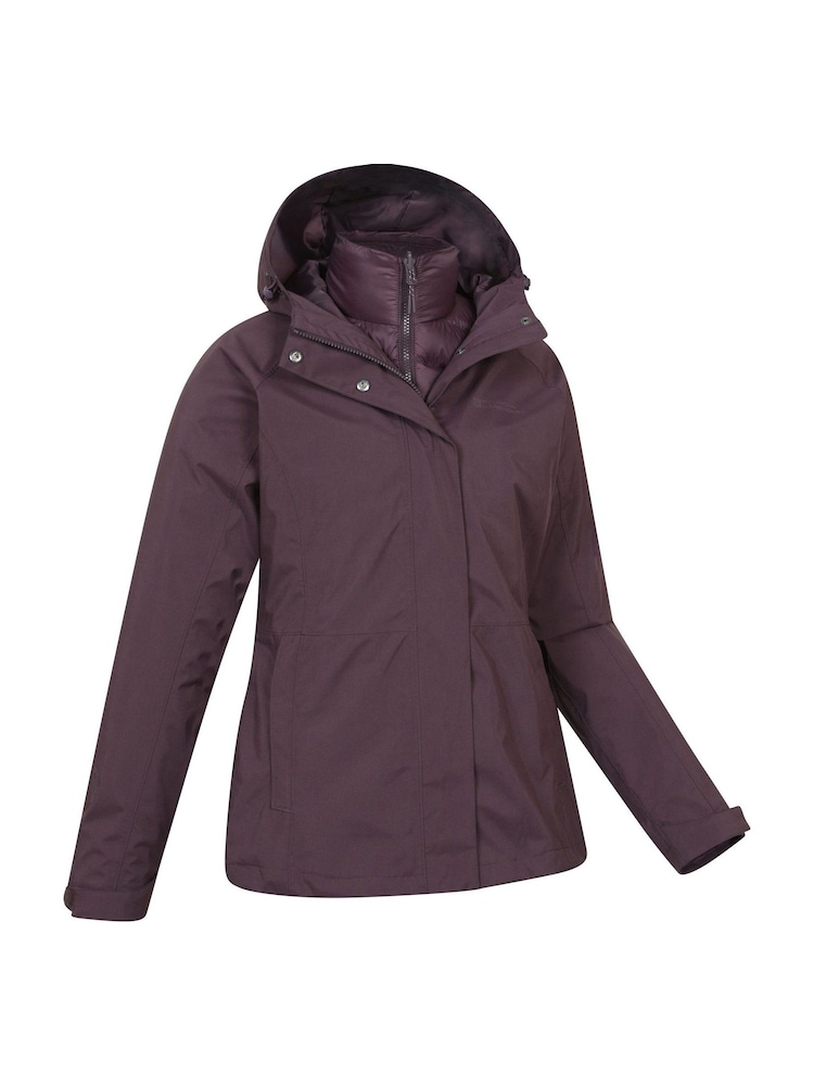 Mountain Warehouse Purple Alaskan Womens 3-in-1 Waterproof Jacket - Image 2 of 7