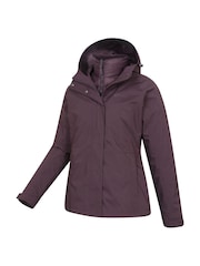 Mountain Warehouse Purple Alaskan Womens 3-in-1 Waterproof Jacket - Image 3 of 7