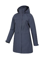 Mountain Warehouse Blue Cloudburst Textured Womens Waterproof Jacket - Image 3 of 5