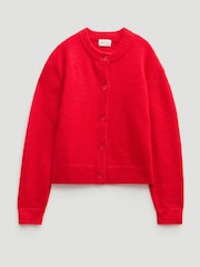 Hush Red Crew Neck Boxy Cardigan - Image 5 of 5