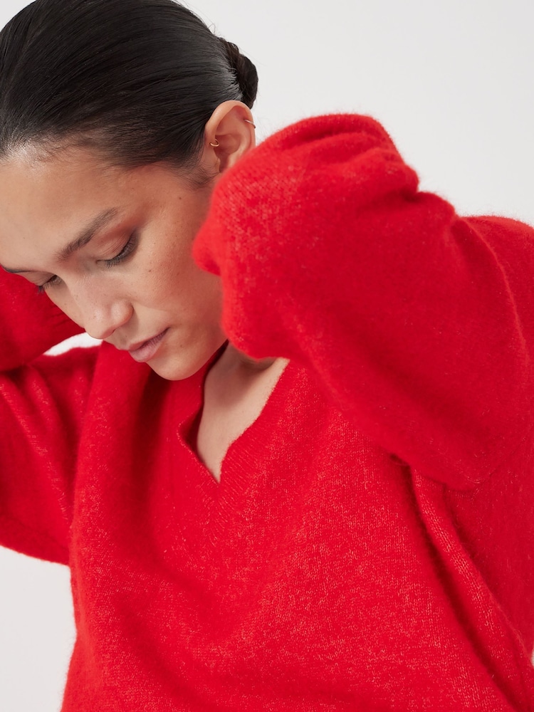 Buy Hush Red V Neck Wool Blend Knit Jumper From Next Finland buy-hush-red-v-neck-wool-blend-knit-jumper-from-next-finland