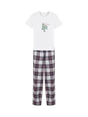 Personalised Mistletoe Tartan Pyjamas by Koko Blossom - Image 1 of 2
