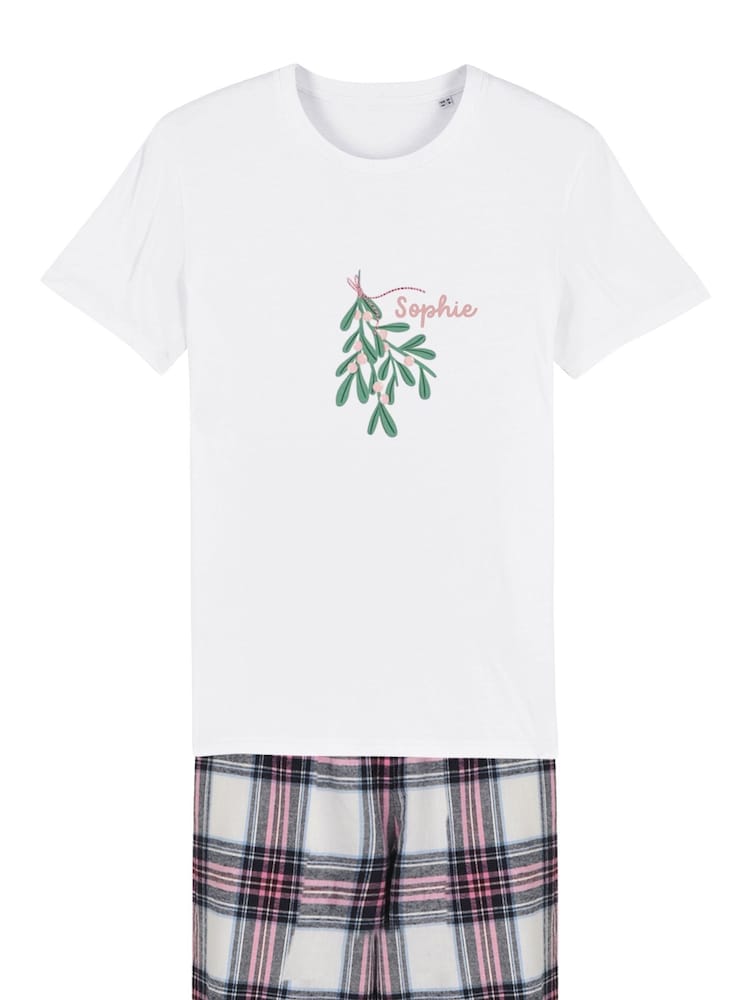 Personalised Mistletoe Tartan Pyjamas by Koko Blossom - Image 2 of 2