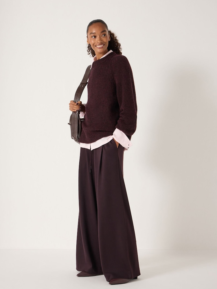 Hush Red Lorna Relaxed Wool Blend Jumper - Image 2 of 5