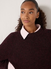 Hush Red Lorna Relaxed Wool Blend Jumper - Image 5 of 5