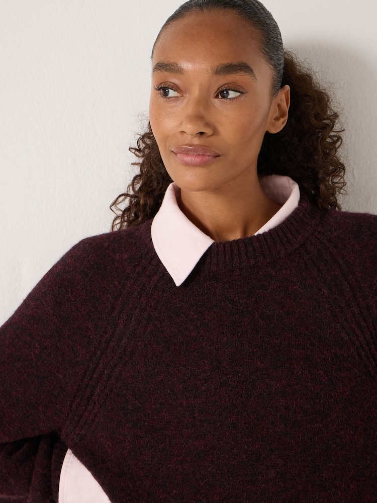 Hush Red Lorna Relaxed Wool Blend Jumper - Image 5 of 5 Hush Red Lorna Relaxed Wool Blend Jumper - Image 5 of 5