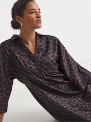 JD Williams Collarless Placket 3/4 Sleeve Smock Dress - Imagen 3 de 4