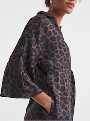 JD Williams Collarless Placket 3/4 Sleeve Smock Dress - Imagen 4 de 4