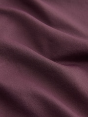 Burgundy Soft Touch Slinky Nylon Polo Zip Short Sleeve T-Shirt - Image 3 of 3