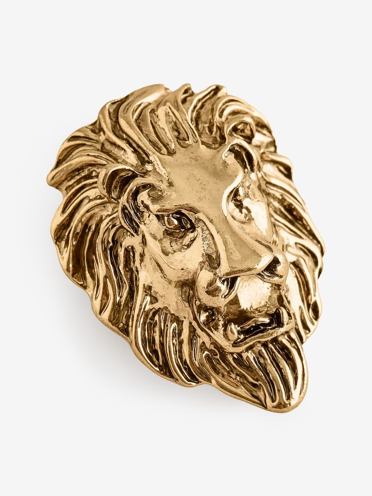 Gold Tone Lion Brooch - Image 1 of 3
