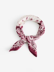 Burgundy Red Paisley Bandana Scarf - Image 1 of 3