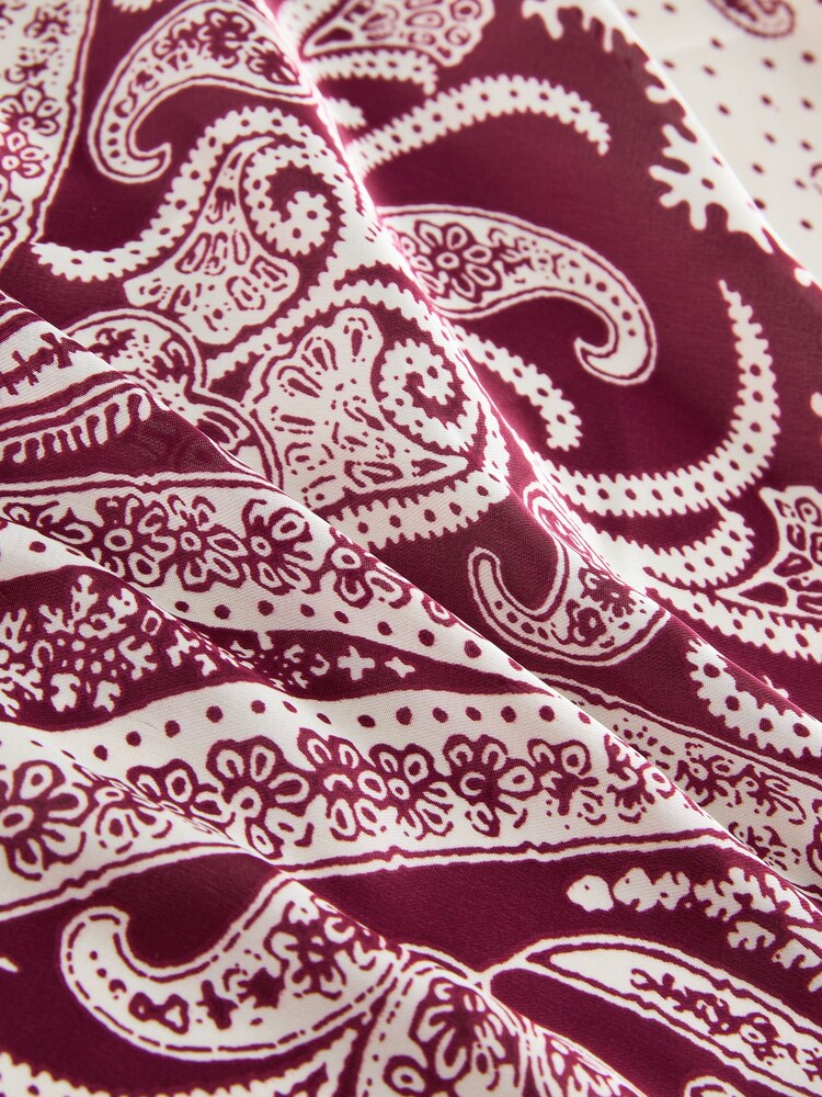 Burgundy Red Paisley Bandana Scarf - Image 2 of 3