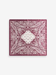 Burgundy Red Paisley Bandana Scarf - Image 3 of 3