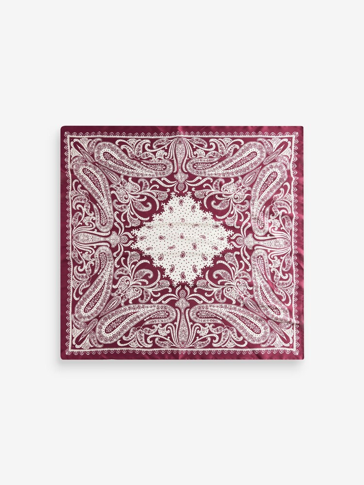 Burgundy Red Paisley Bandana Scarf - Image 3 of 3